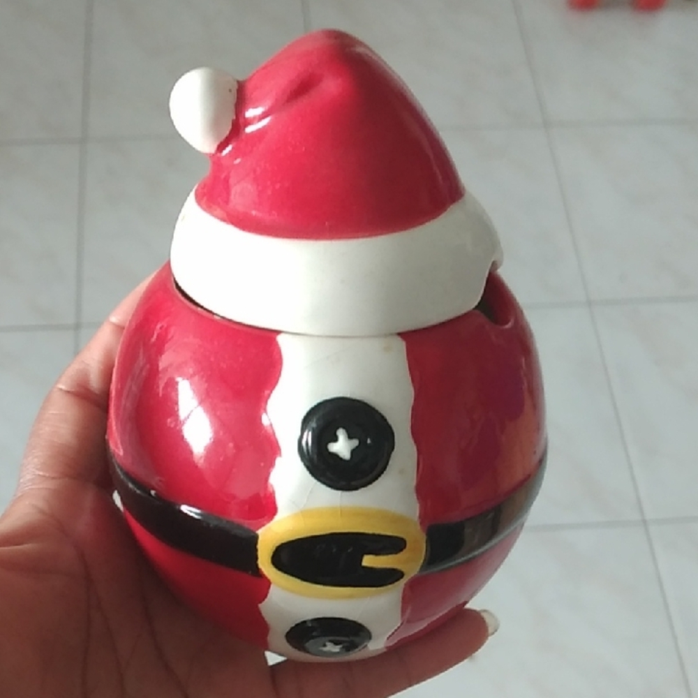 Santa Claus Ceramic Toy Jar